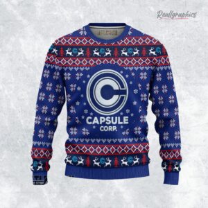 capsule corp ugly sweater dragon ball xmas ugly sweatshirt sweater 1 yz42j4