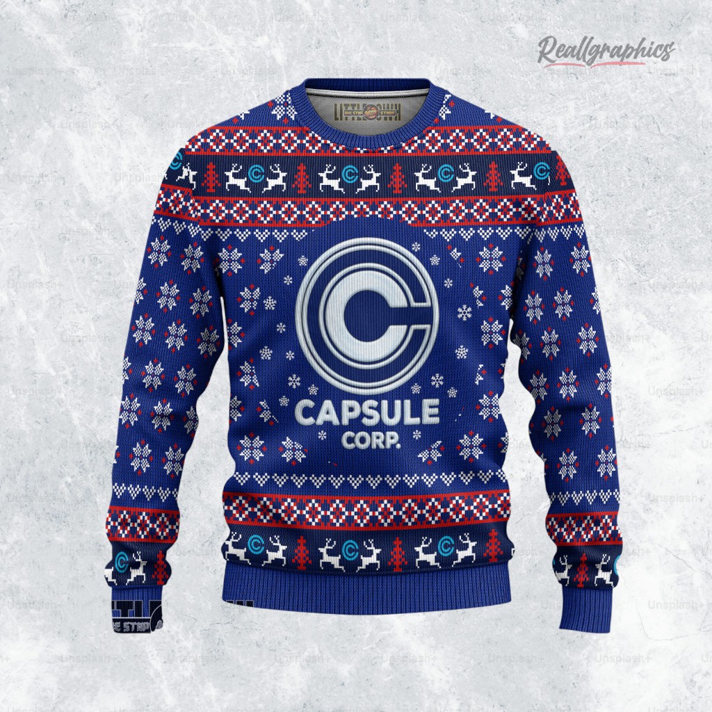 Capsule Corp Ugly Sweater Dragon Ball Xmas Ugly Sweatshirt, Sweater Capsule Corp Ugly Sweater Dragon Ball Xmas Ugly Sweatshirt, Sweater