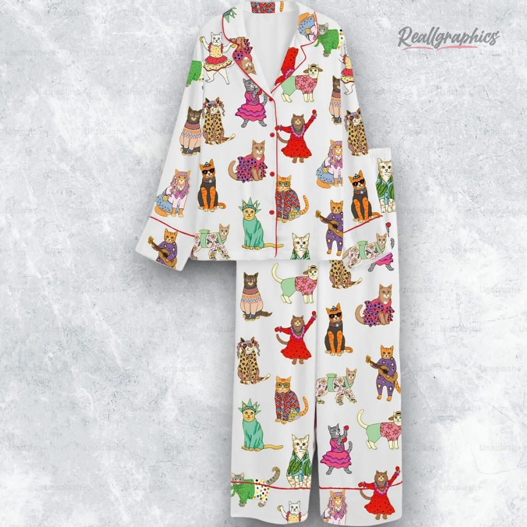 Catwalk Around The World Satin Pajama Set Catwalk Around The World Satin Pajama Set