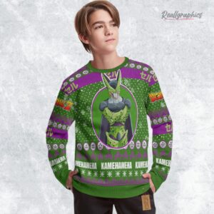 cell xmas ugly sweater dragon ball sweatshirt 1 rl7tcw