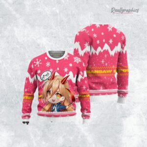 chainsaw man power anime christmas ugly sweater anime xmas gift ideas 3 wymspp