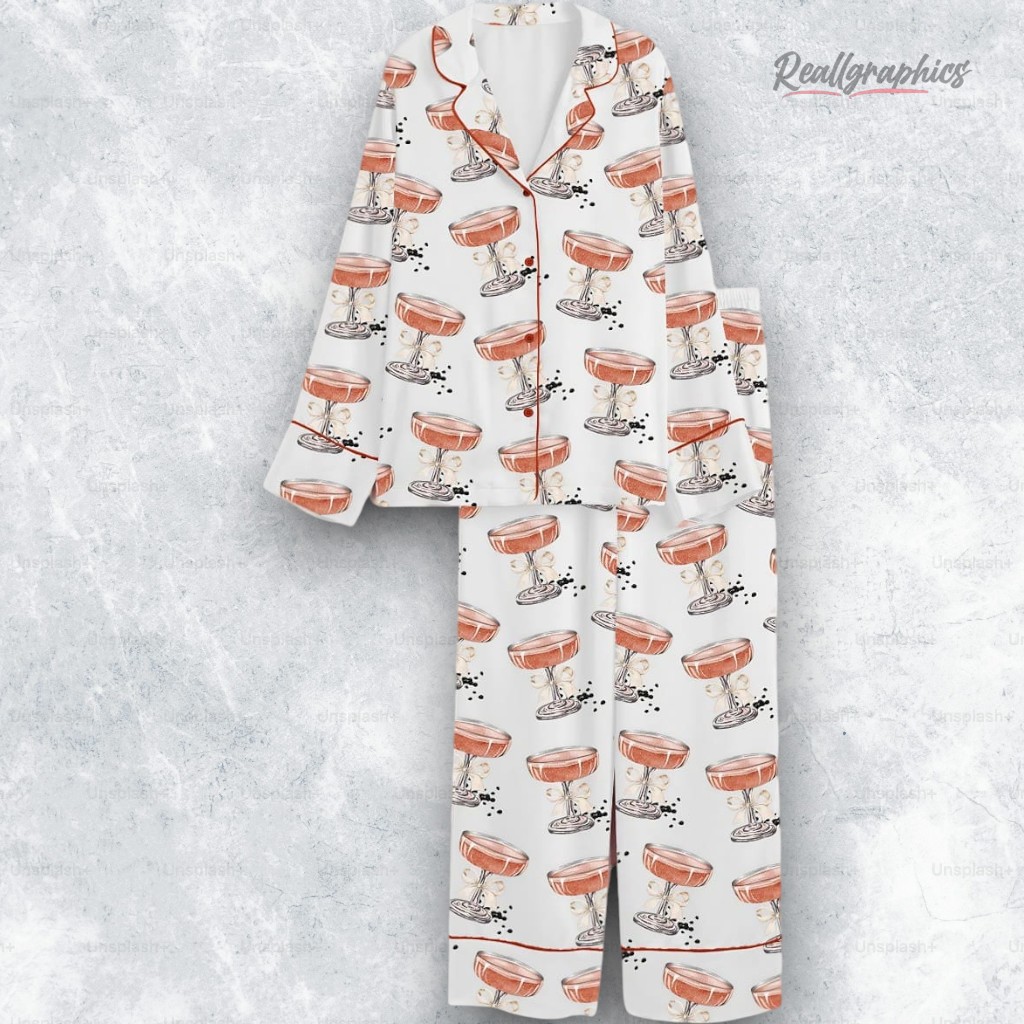 Champagne Caviar Satin Pajama Set Champagne Caviar Satin Pajama Set