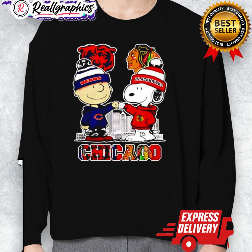 chicago bears and blackhawks x snoopy charlie brown shirt 2 qt0rhx