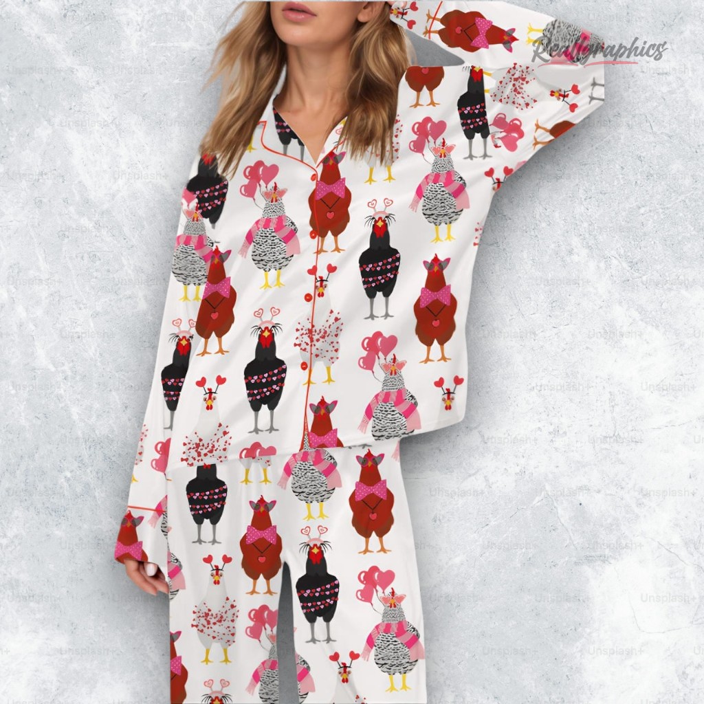 chicken valentine satin pajama set 2 l9wly9
