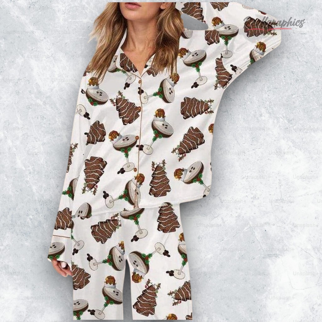 christmas espresso martini satin pajama set for women 2 jb3wv9