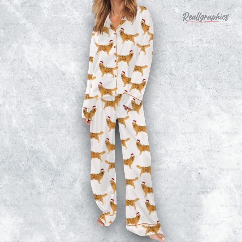 Christmas Golden Retriever Pajama Set Christmas Golden Retriever Pajama Set