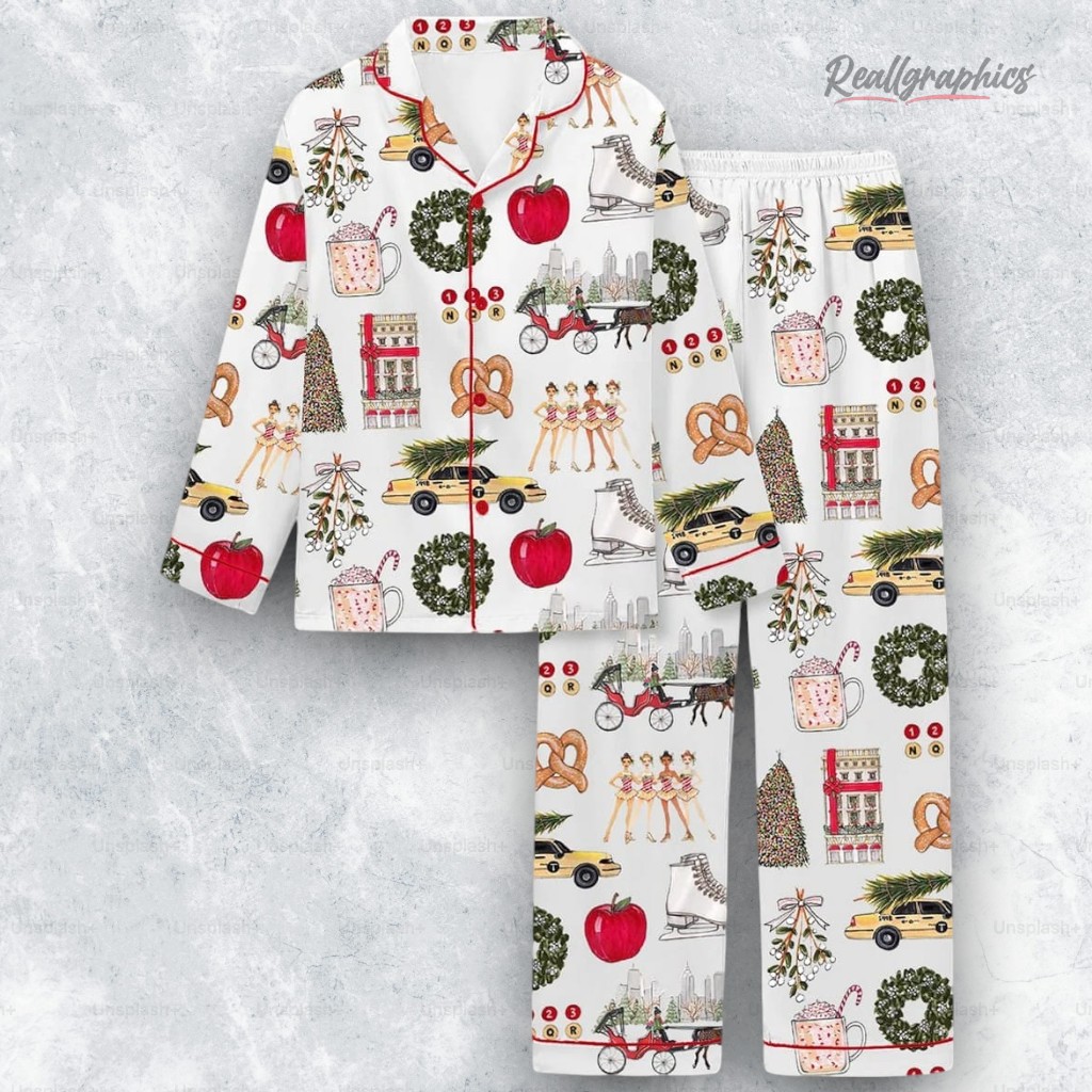 christmas in new york pajama set 2 lw5xka