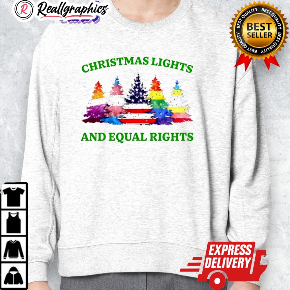 christmas lights and equal rights lgbt trees shirt 2 ix0fiq