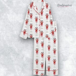christmas martini santa bow martini drink satin pajama set 1 pzxsmi