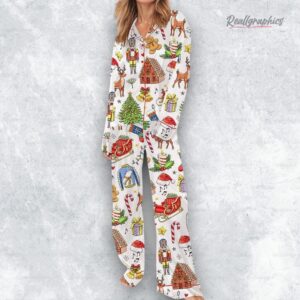 christmas things satin pajama set 1 nds4ku