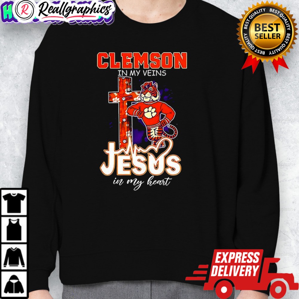 clemson tigers football in my veins and jesus in my heart christian mascot shirt 2 cxl2mp