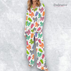 colorful loaded tea bow satin pajama set 1 igsuk6