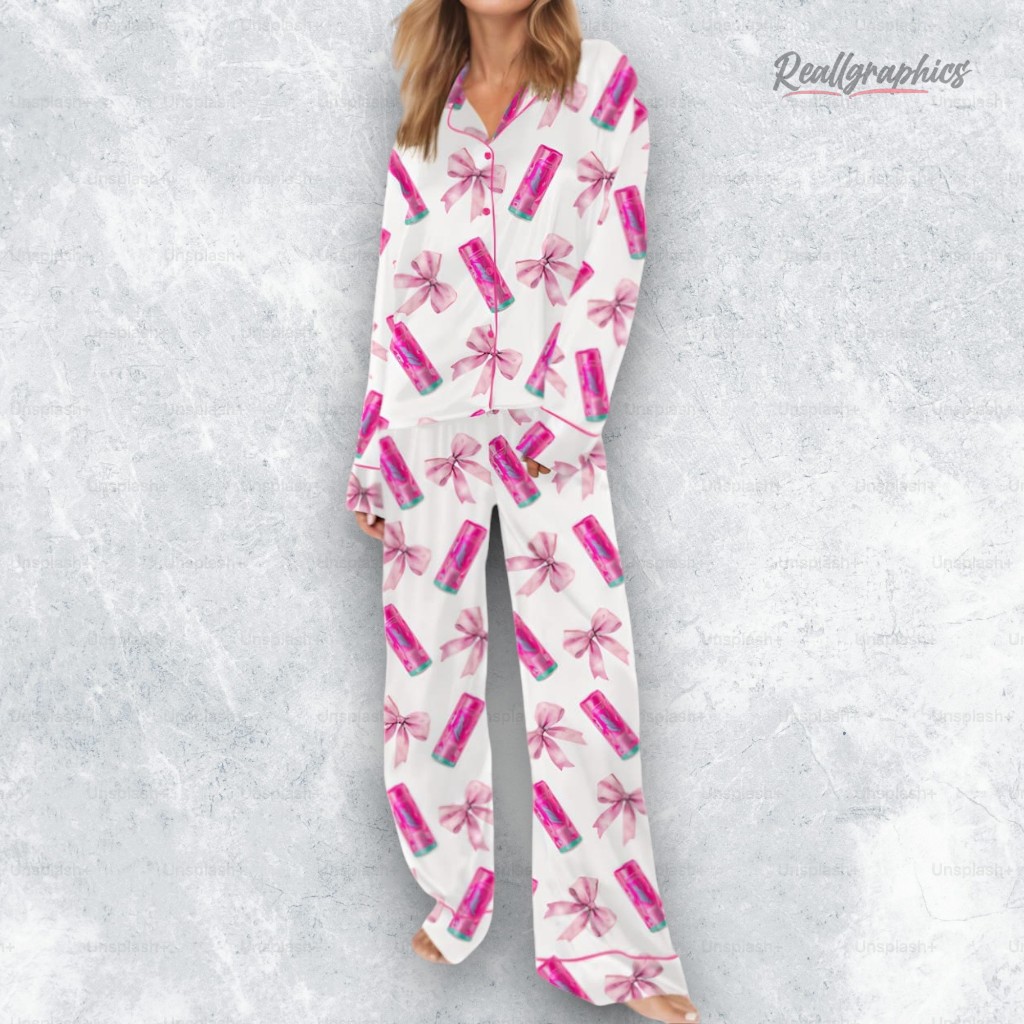 Coquette Energy Drinks Satin Pajama Set Coquette Energy Drinks Satin Pajama Set