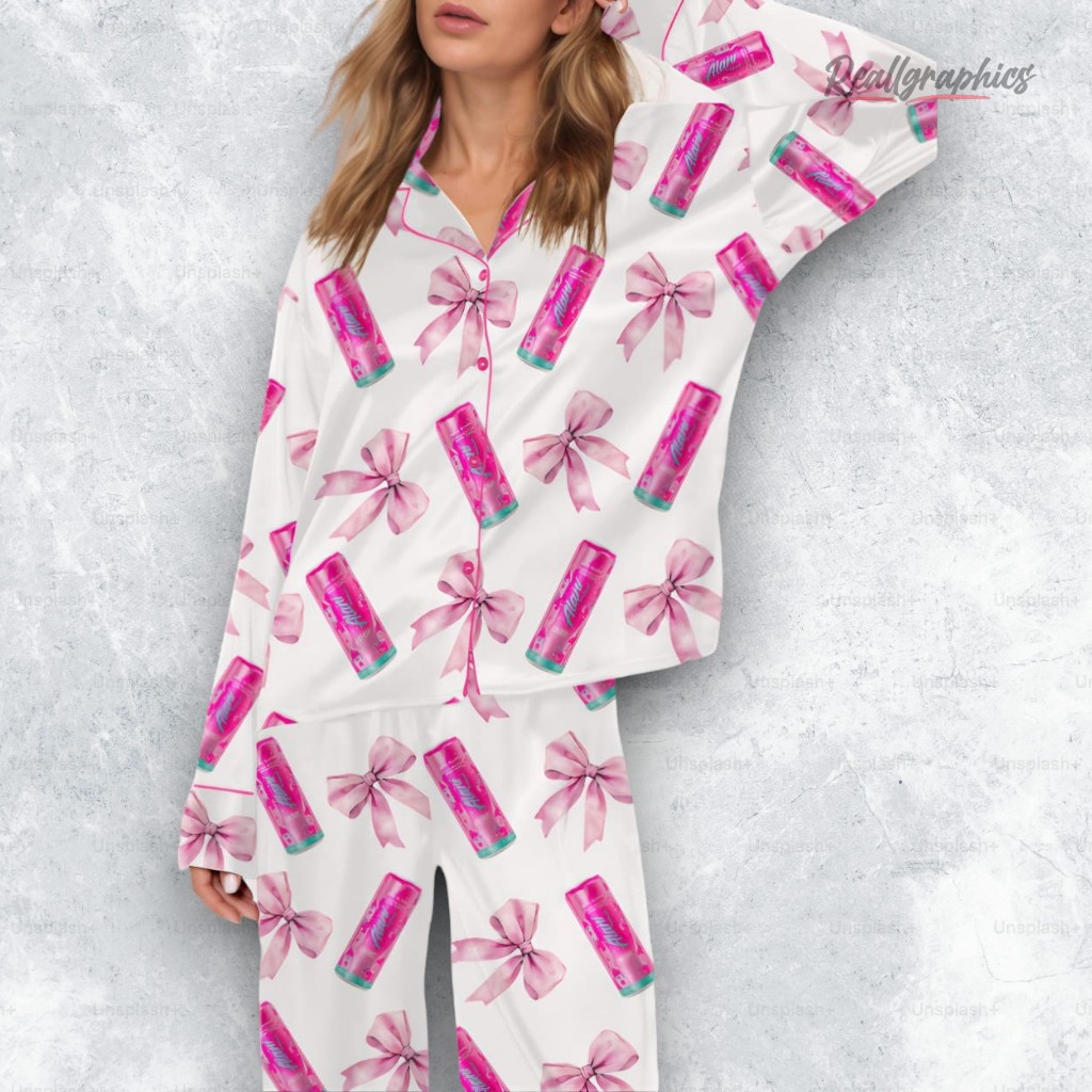 coquette energy drinks satin pajama set 2 dnks3i