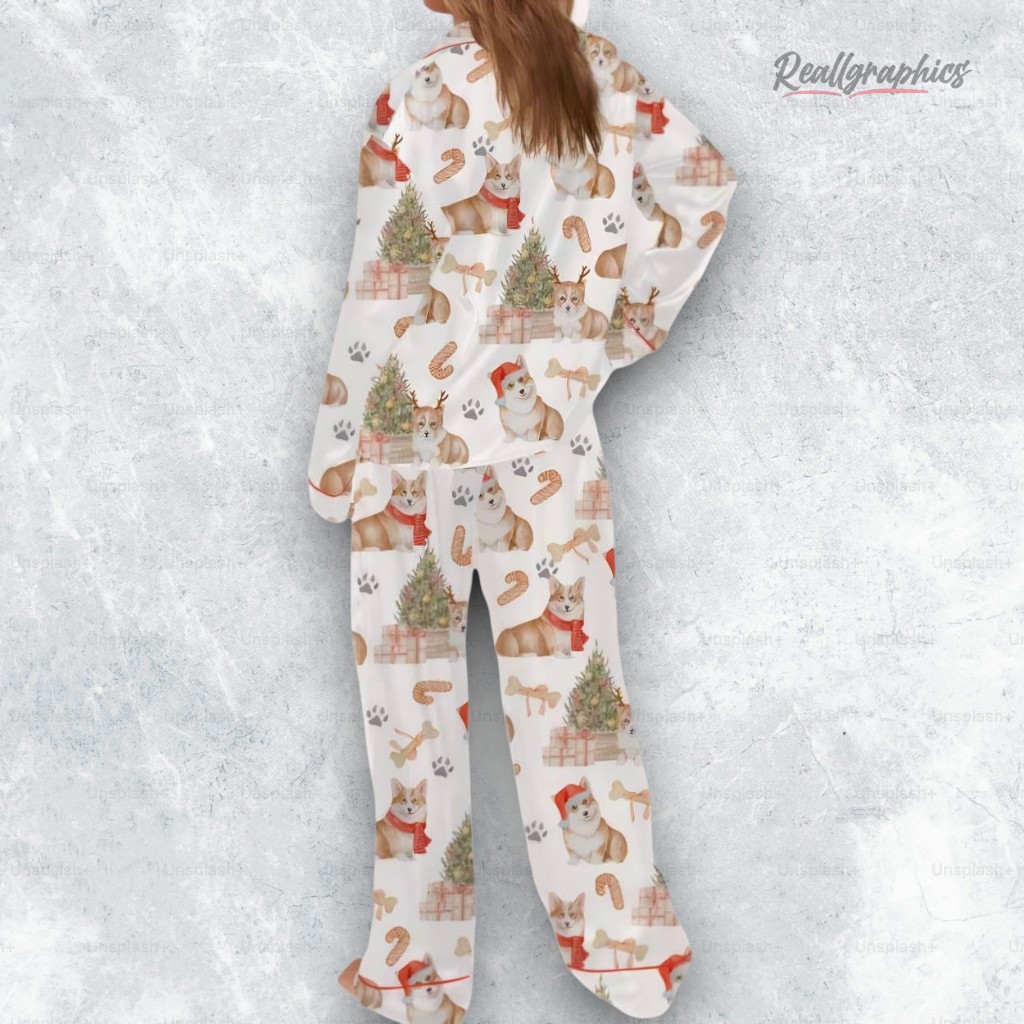 Corgi Christmas Satin Pajama Set Corgi Christmas Satin Pajama Set