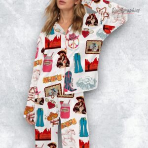 country music cowgirl satin pajama set 1 zgpgwc