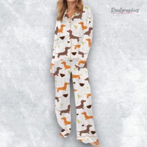 dachshund weenies and tinis satin pajama set 1 dillzz