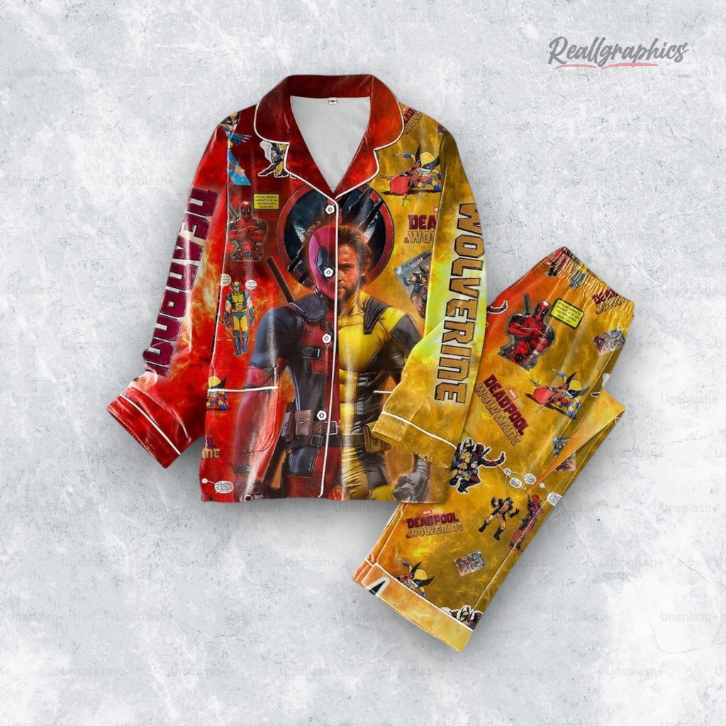 deadpool wolerine pajamas set 2 iiq9j4