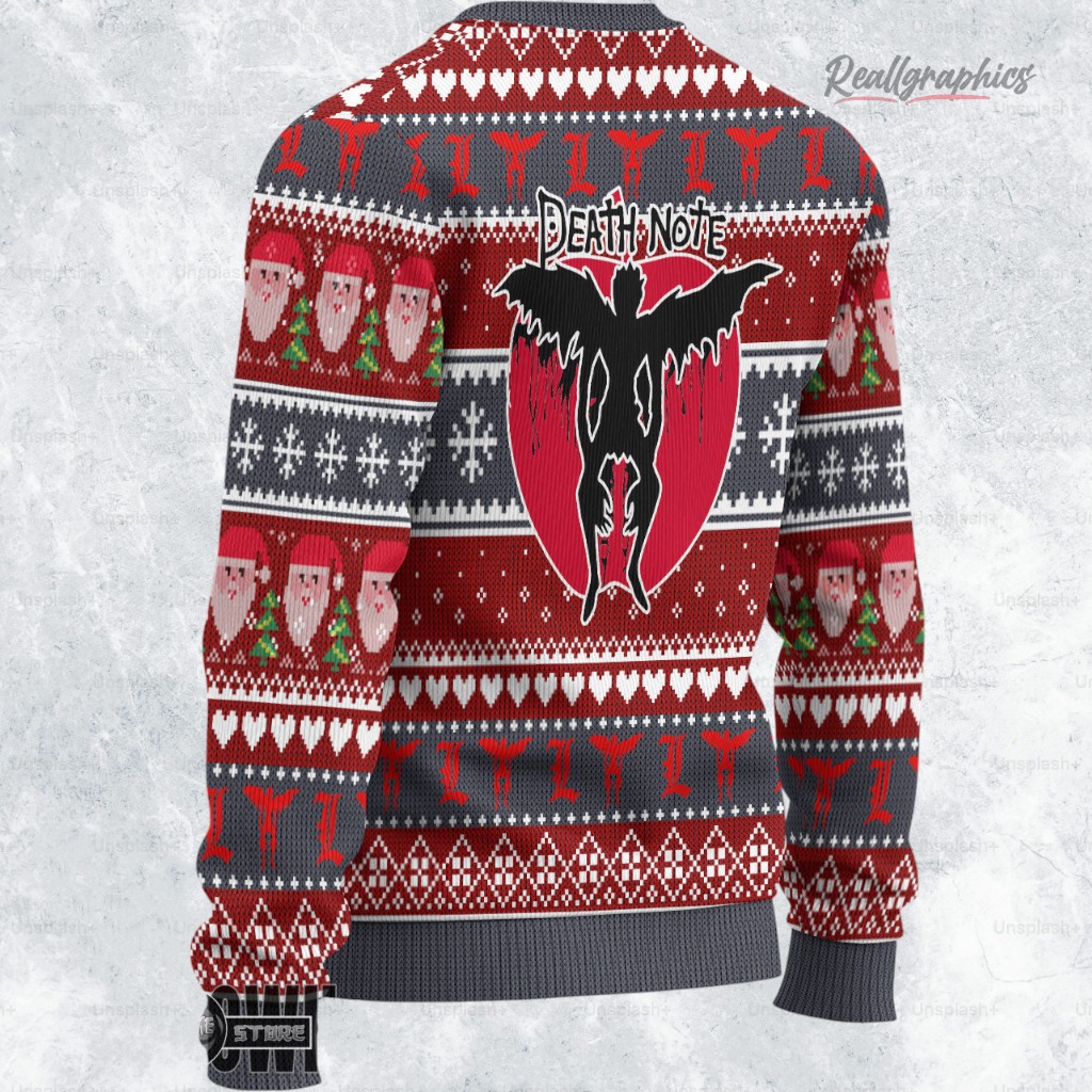 death note ugly sweater custom characters sweatshirt 2 hnffke