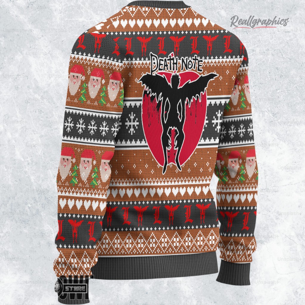 death note ugly sweater custom light yagami sweatshirt 2 llvnoj
