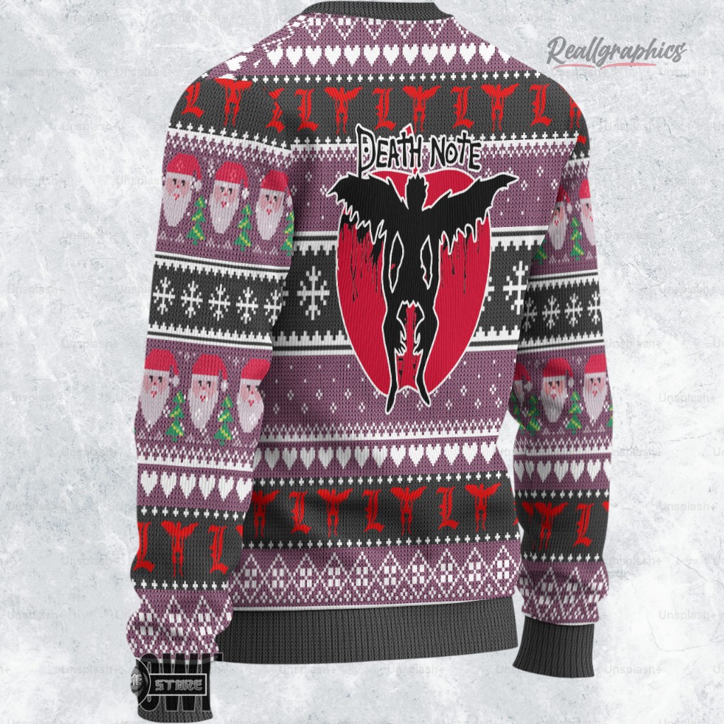 death note ugly sweater custom near sweatshirt 2 b8oran