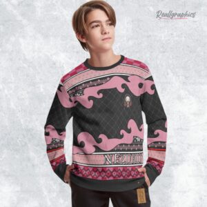 demon slayer sweatshirt custom nezuko kamado ugly sweater 1 zjyim5