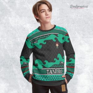 demon slayer sweatshirt custom tanjiro kamado ugly sweater 1 cribqk