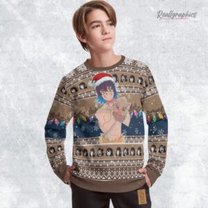 demon slayer ugly sweater custom inosuke hashibira sweatshirt 1 n7rktd