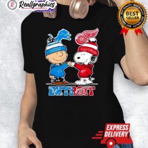 detroit lions and red wings x snoopy charlie brown shirt 1 z5hd2l