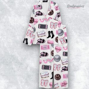 disco ball cherries smiley bookworm satin pajama set 1 moog7x