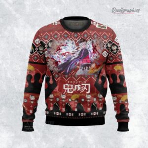 douma kny ugly sweater anime xmas gift ideas 1 wmasqz