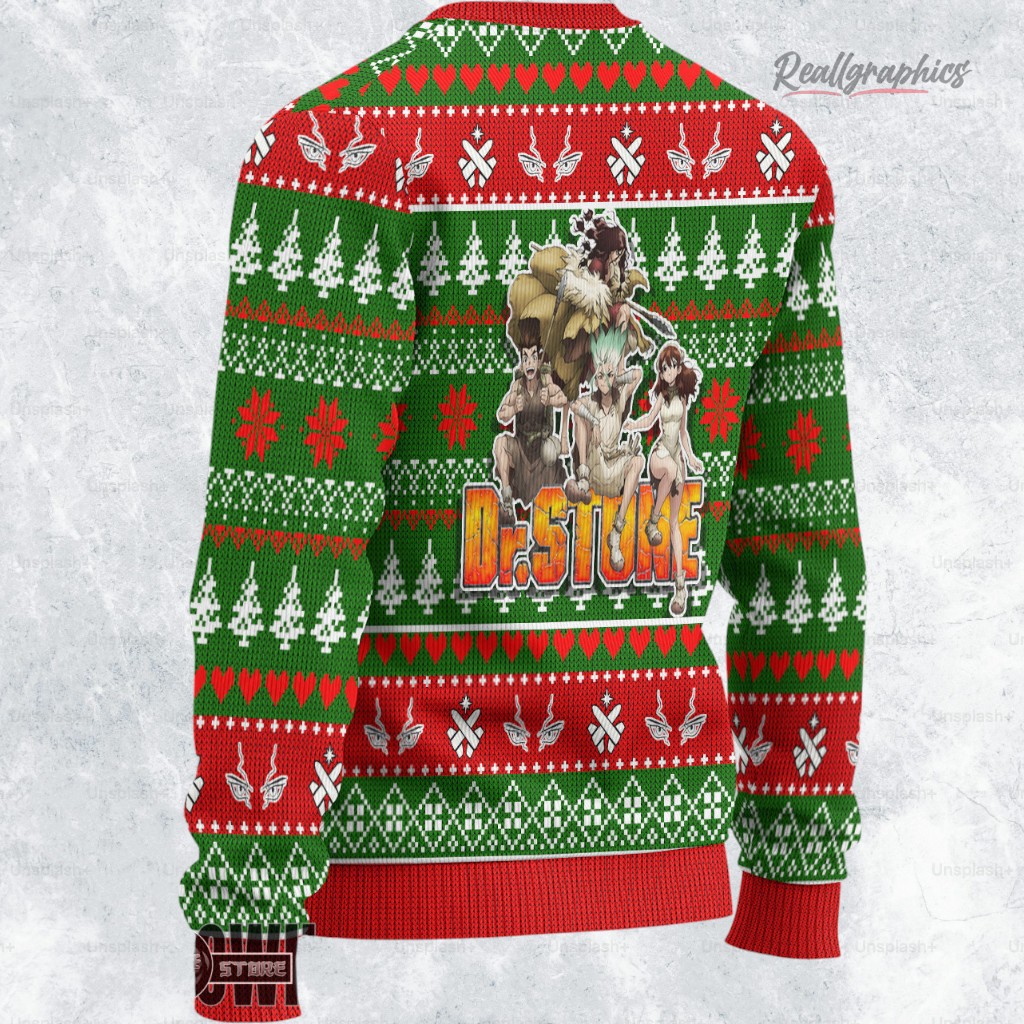 dr stone ugly sweater custom characters sweatshirt 2 qhbpgy