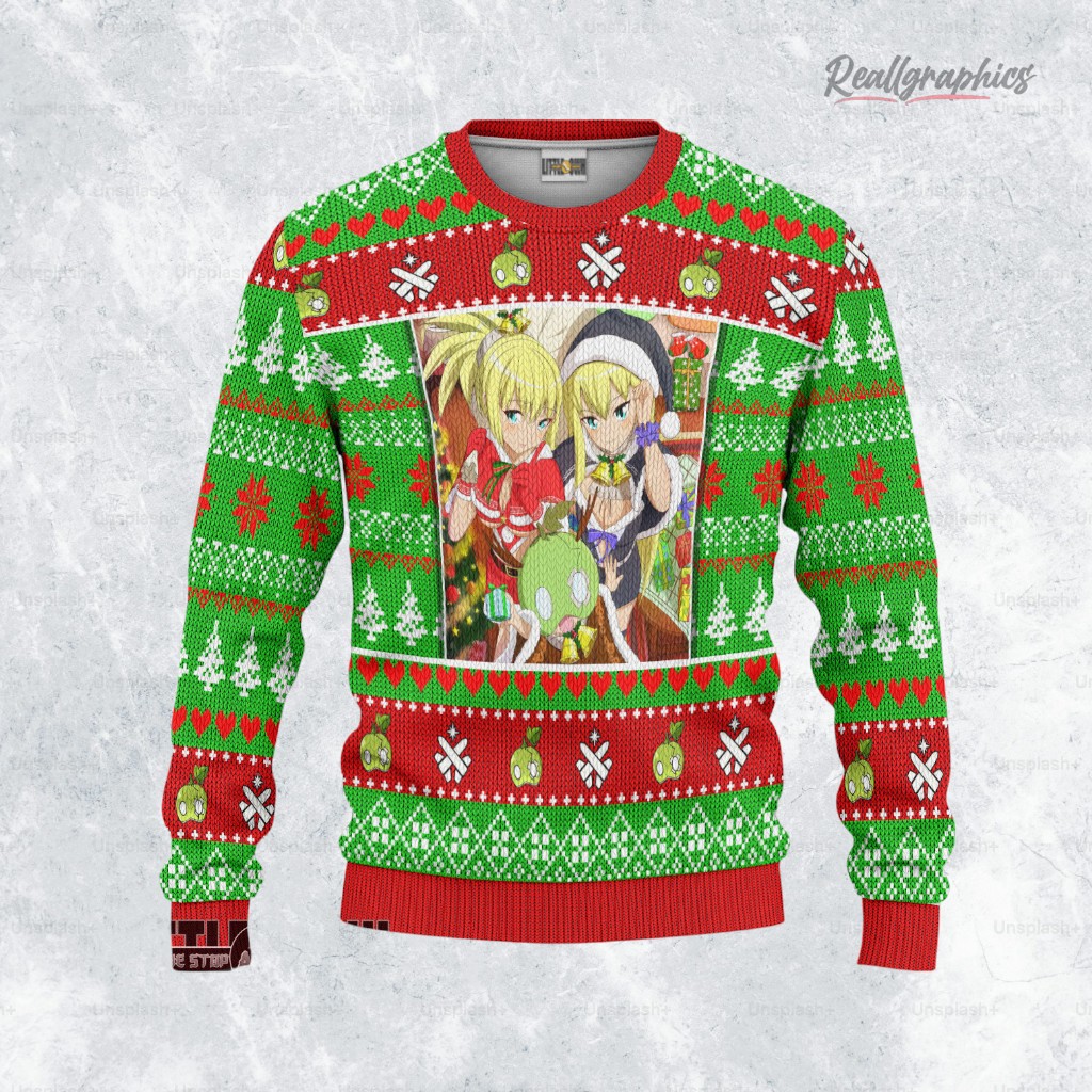 dr stone ugly sweater custom kohaku and ruri and suika sweatshirt 2 htp431