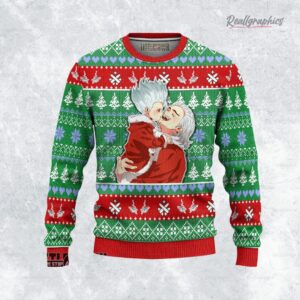 dr stone ugly sweater custom senku x byakuya sweatshirt 1 serjss