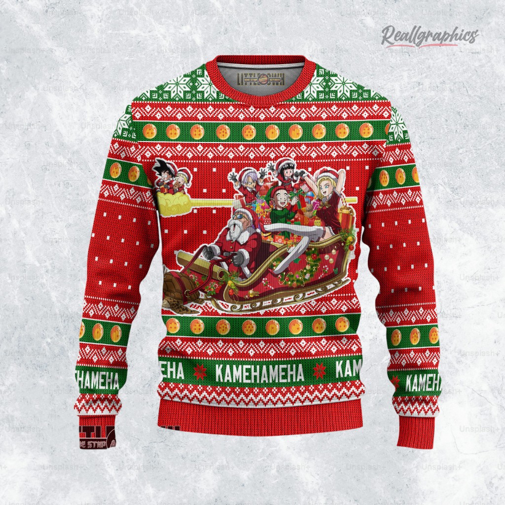 Dragon Ball Characters Ugly Christmas Sweater Dragon Ball Characters Ugly Christmas Sweater