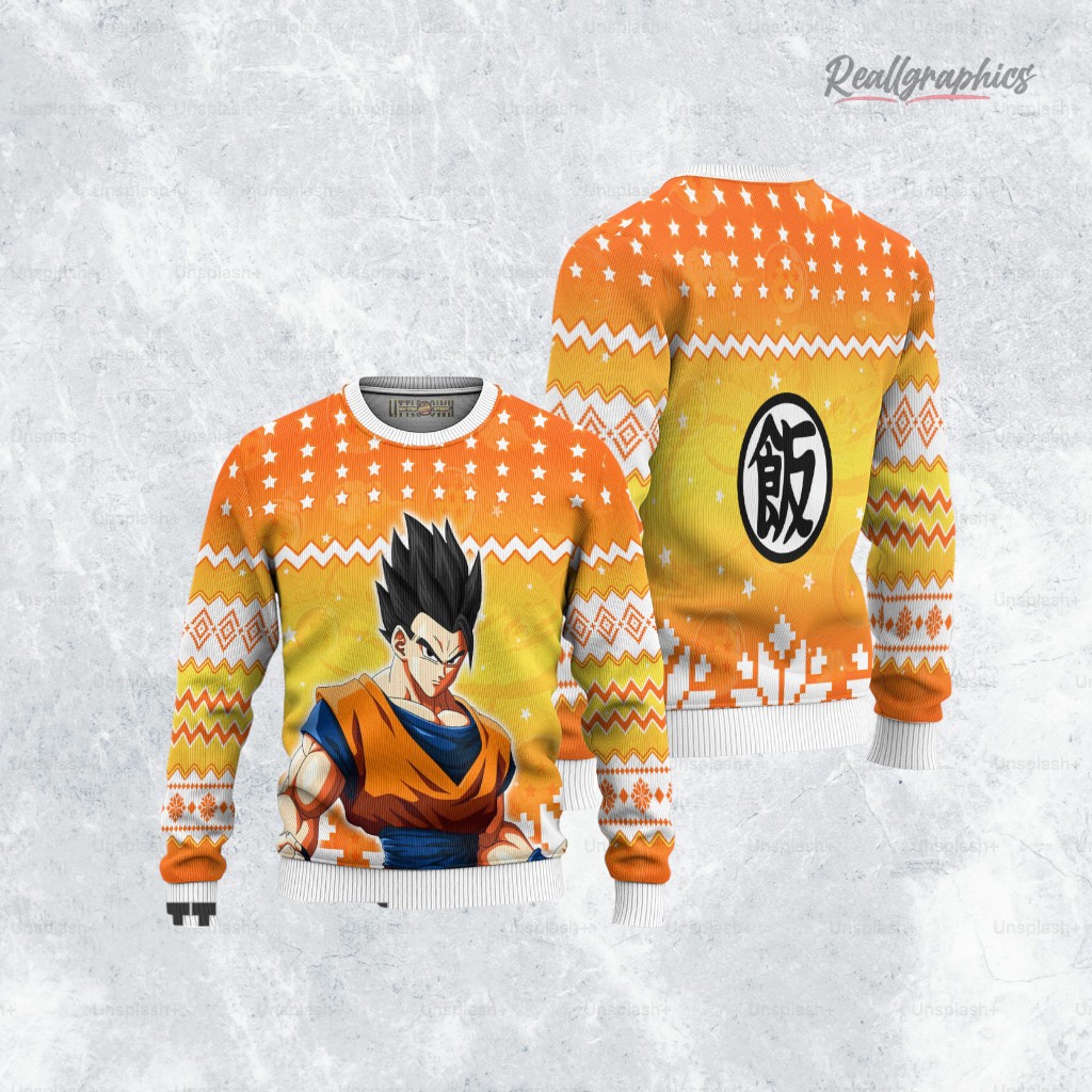 Dragon Ball Gohan Anime Christmas Ugly Sweater Anime Xmas Gift Ideas Dragon Ball Gohan Anime Christmas Ugly Sweater Anime Xmas Gift Ideas