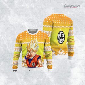 dragon ball goku super saiyan anime christmas ugly sweater anime xmas gift ideas 3 xe2yhi