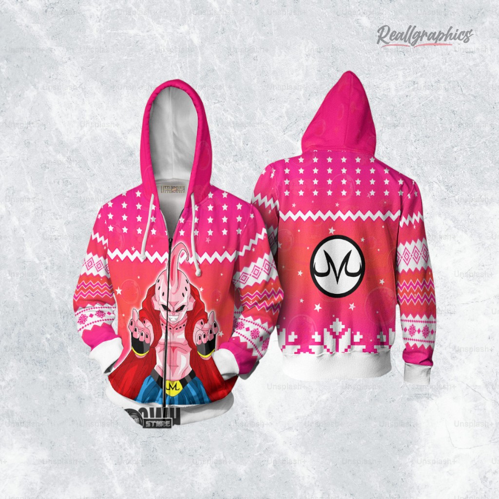 dragon ball majin buu anime christmas ugly sweater anime xmas gift ideas 2 ypldf4