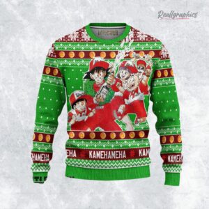 dragon ball ugly christmas sweater kamehameha custom anime sweatshirt 1 cp2v8n