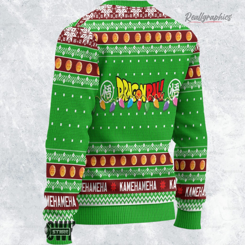 dragon ball ugly christmas sweater kamehameha custom anime sweatshirt 2 sk3vsx