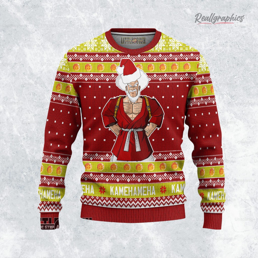 Dragon Ball Ugly Christmas Sweater Mr Satan Custom Anime Sweatshirt Dragon Ball Ugly Christmas Sweater Mr Satan Custom Anime Sweatshirt