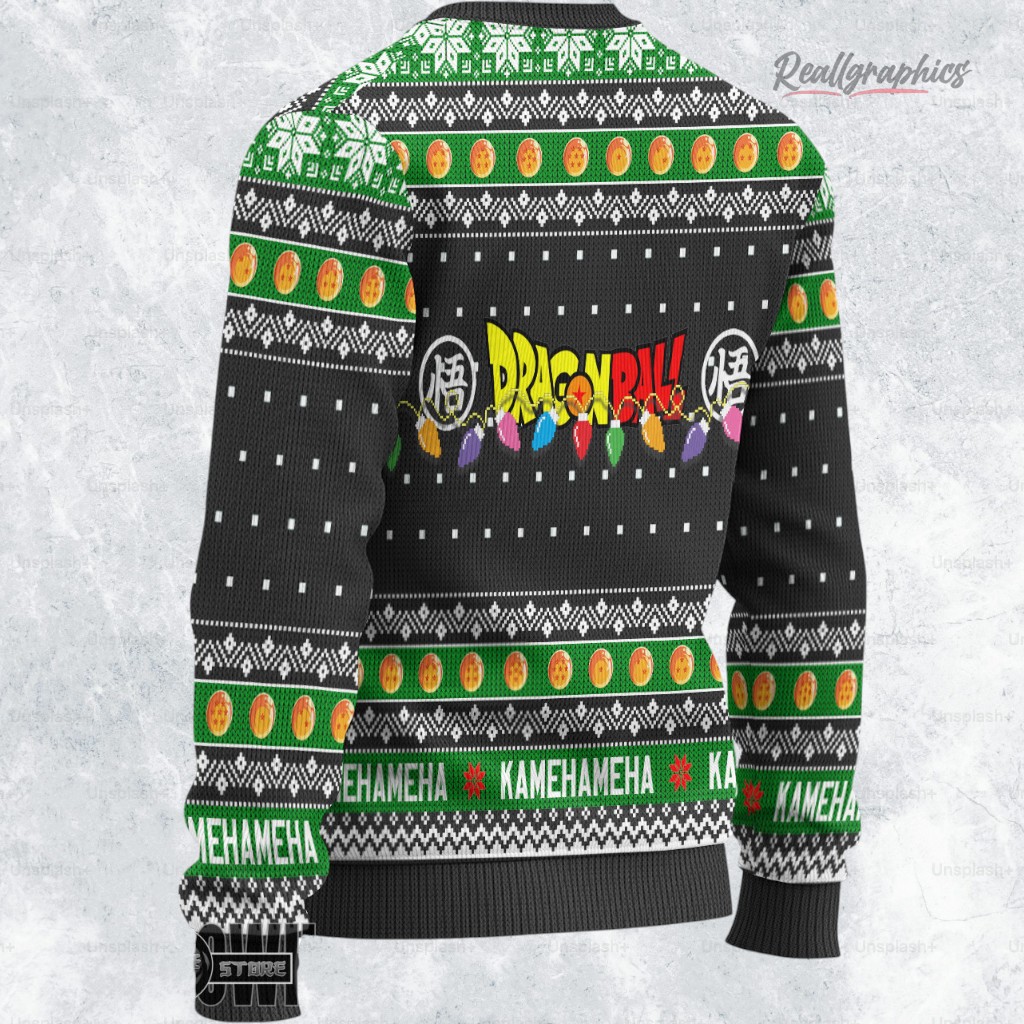 dragon ball ugly christmas sweater vegeta custom anime sweatshirt 2 d38fvo