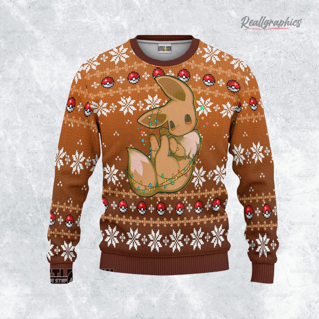 eeee cute ugly christmas sweater pokemon xmas ugly sweatshirt sweater 2 hpk52x