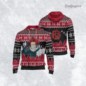 eijiro kirishima my hero academia anime christmas ugly sweater anime xmas gift ideas 1 j9etx2