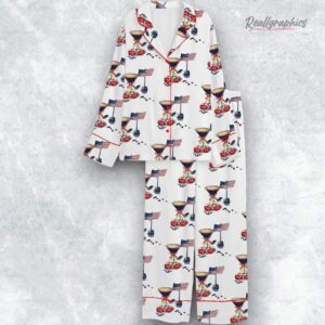 espresso martini cherry coquette bow usa flag cocktail 4th of july satin pajama set 1 gkjken