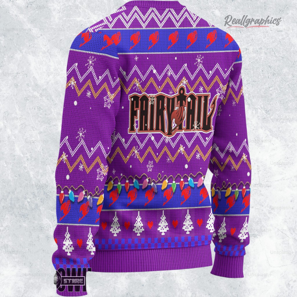 fairy tail sweatshirt natsu x lucy xmas ugly sweater 2 i4jpmy