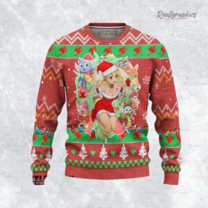 fairy tail sweatshirt pink xmas ugly sweater 1 cf4iuz