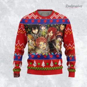fairy tail sweatshirt red xmas ugly sweater 1 xftxl4