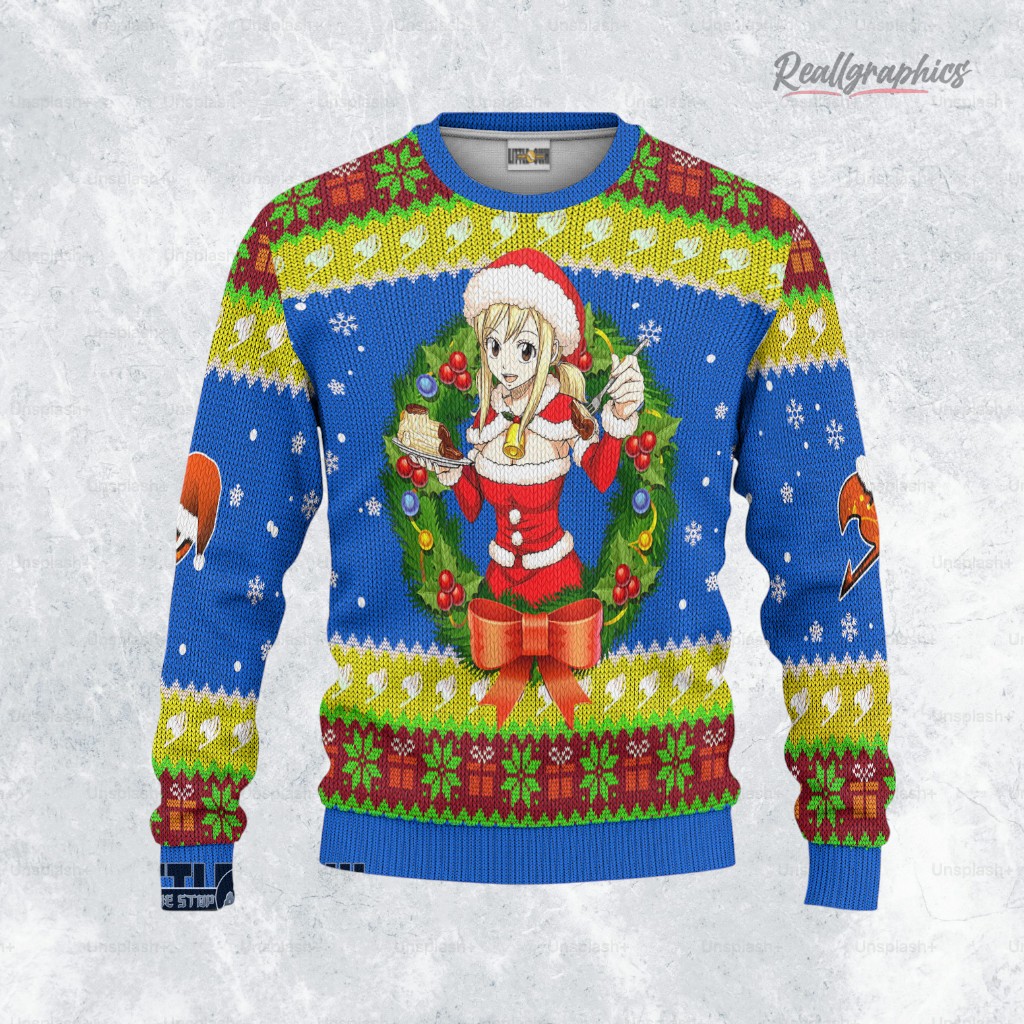 fairy tails sweatshirt custom lucy heartfilia ugly sweater 2 nhajh9