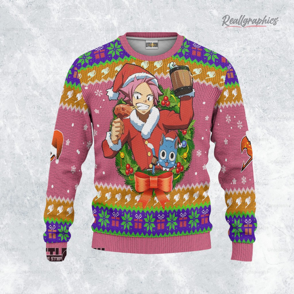 fairy tails sweatshirt natsu dragneel xmas ugly sweater 2 riu6a4